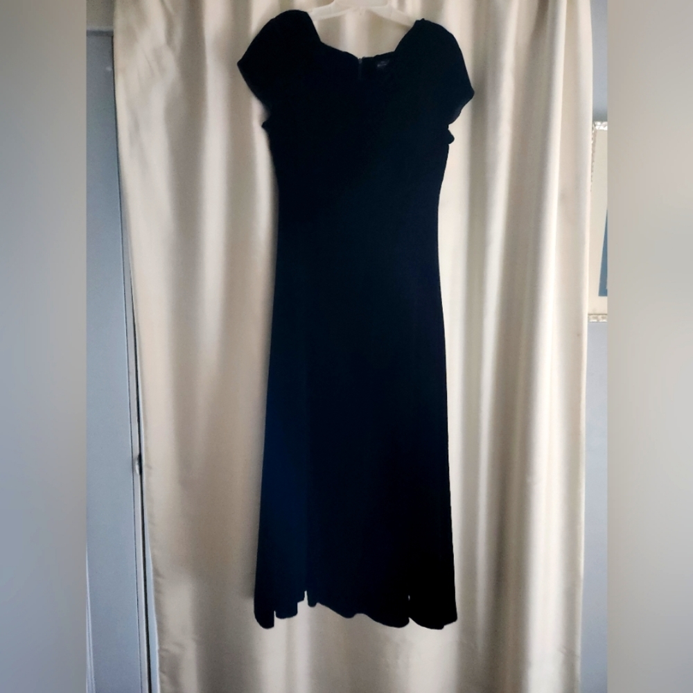 Velour black formal dress